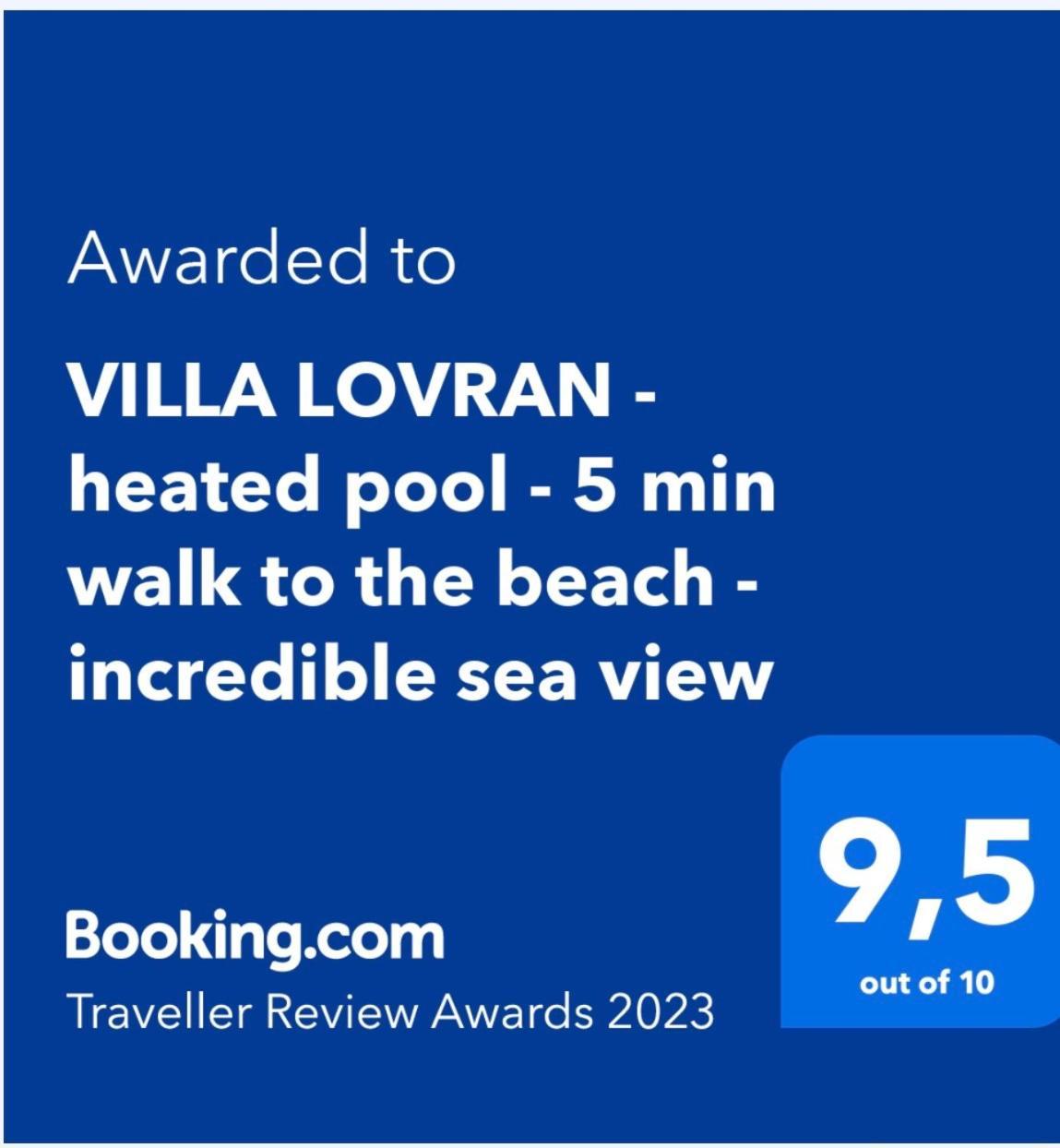 Villa Lovran - 150M To The Beach - Infinity Pool - Incredible Sea View - Fitness Room Екстер'єр фото