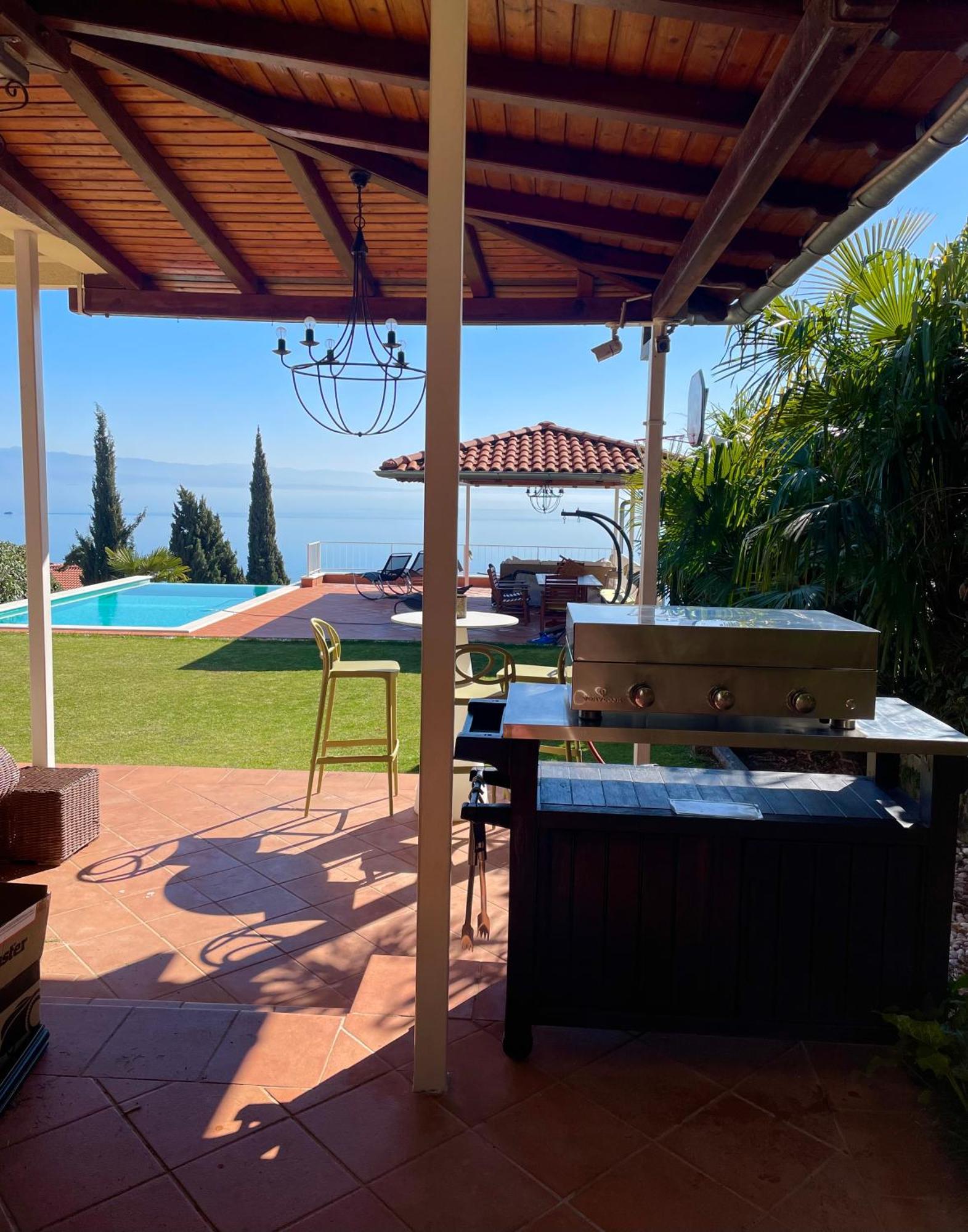 Villa Lovran - 150M To The Beach - Infinity Pool - Incredible Sea View - Fitness Room Екстер'єр фото